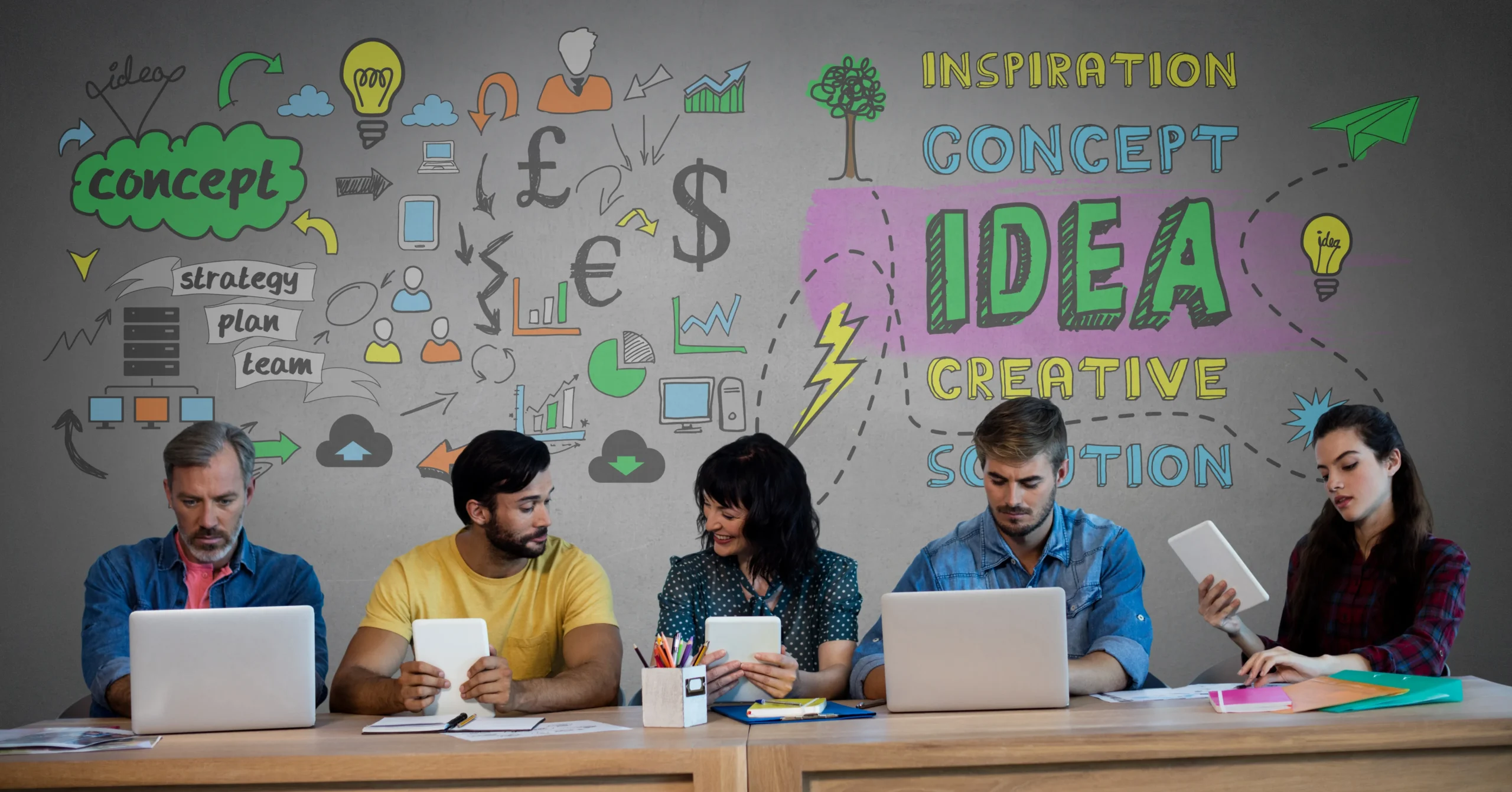 group people devices front concept ideas graphics scaled
